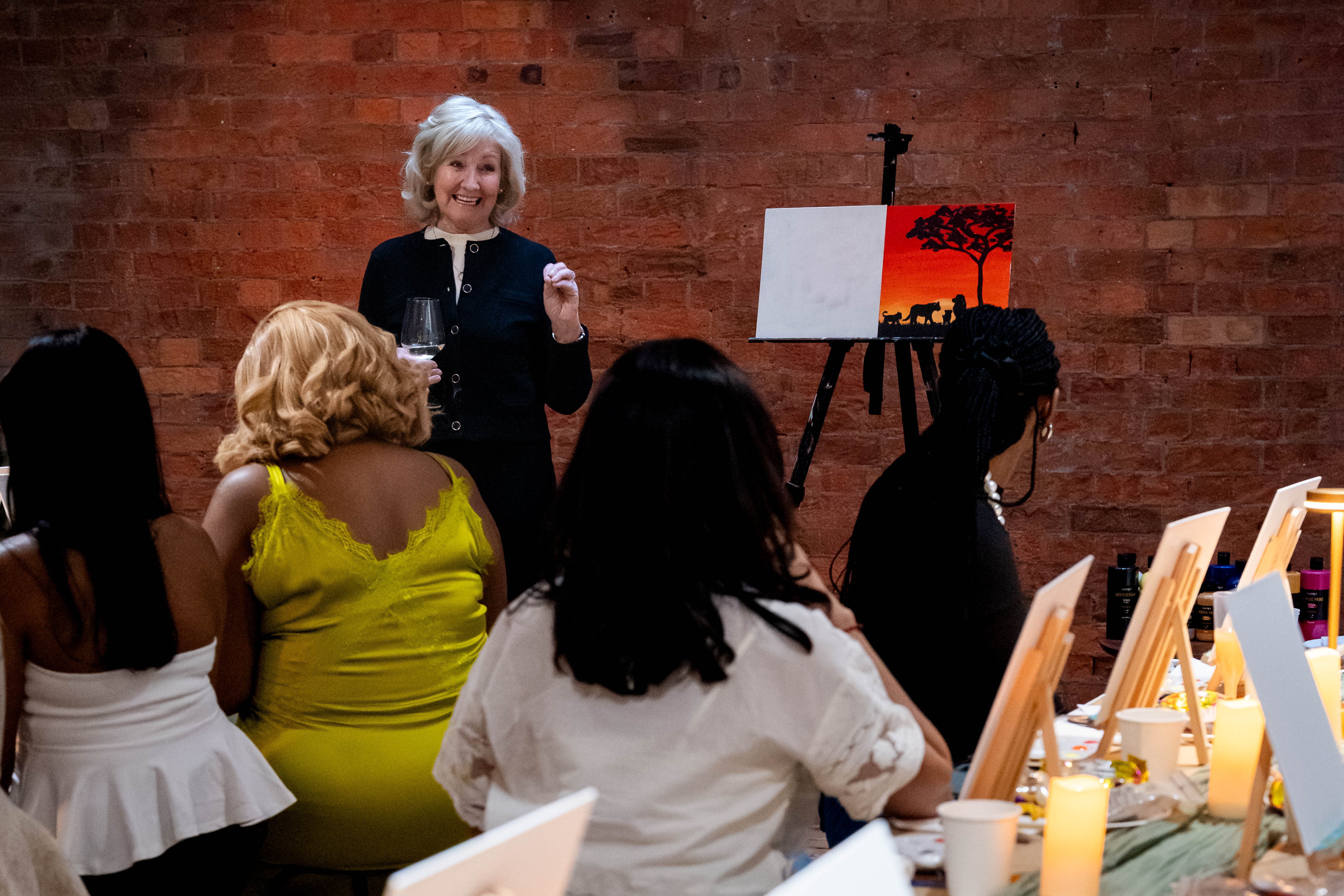 Wine Tasting with Bruce Jack Wines at a Sip & Paint Evening